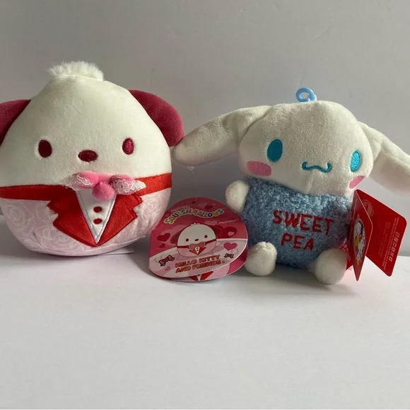 Hello Kitty & Friends Cinnamoroll Plush with Clip & Pochacco Squishmallow - Picture 2 of 11